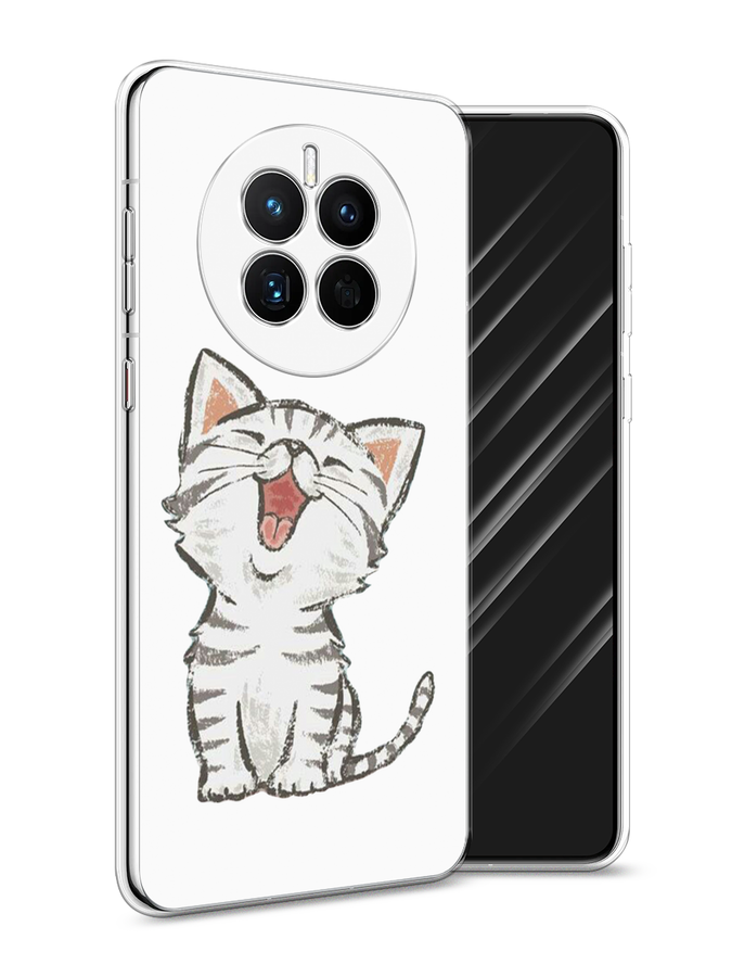 

Чехол Awog на Huawei Mate 50 "Котенок рисованный", Серый;белый, 6109850-1