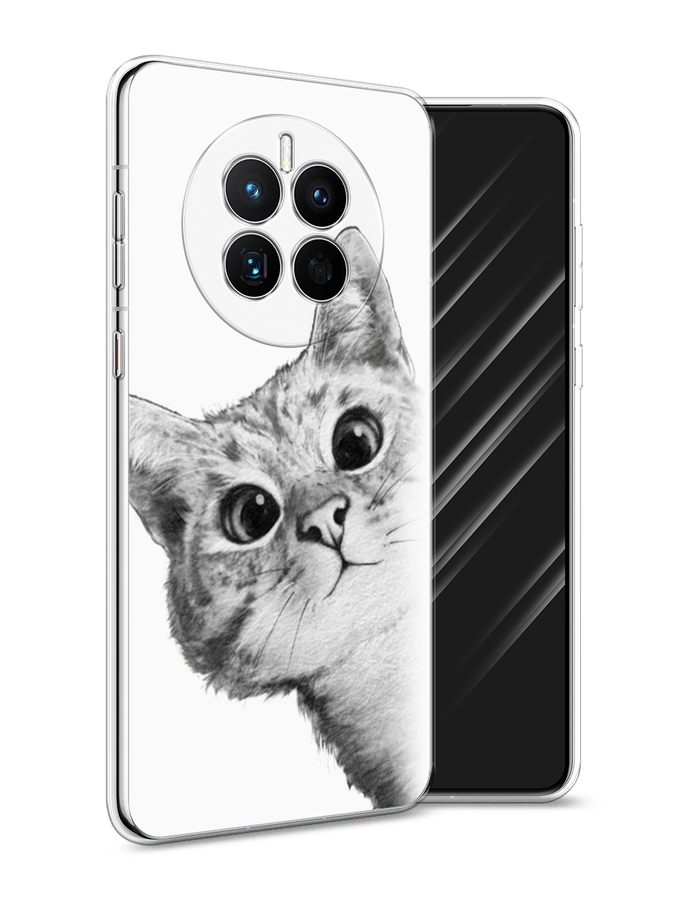 

Чехол Awog на Huawei Mate 50 "Кот рисунок черно-белый", Черный, 6109850-1