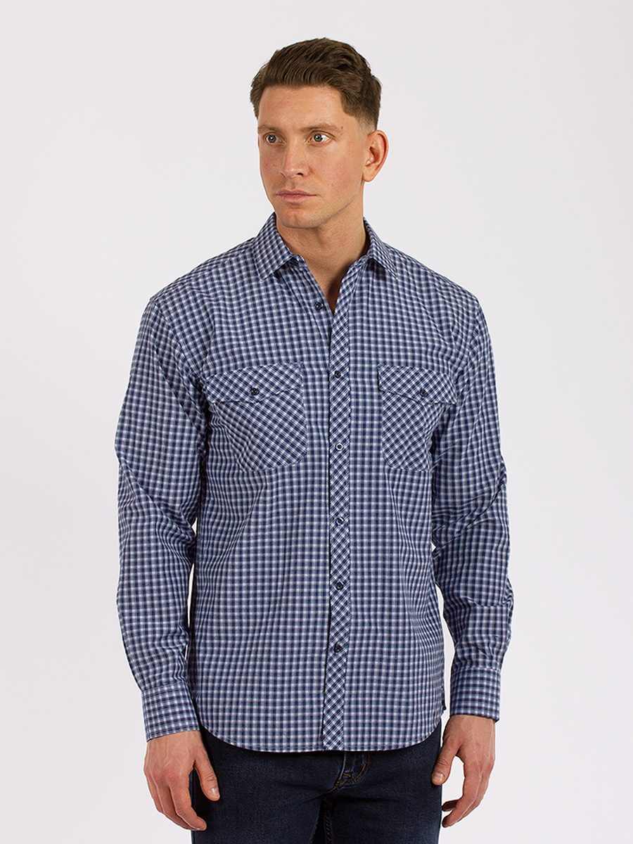 Рубашка мужская PALMARY LEADING GD57000801 синяя 9XL