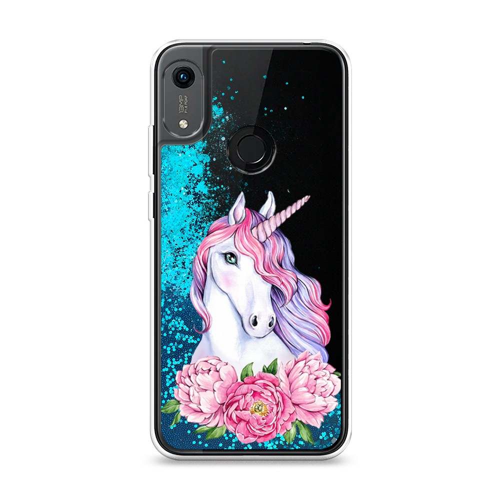 

Чехол Awog на Honor 8A/8A Pro/Huawei Y6s/Y6 2019 "Единорог с пионами", Разноцветный, 68793-1