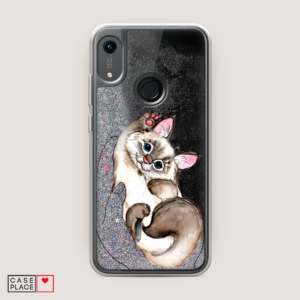 

Чехол Awog на Honor 8a/Y6 2019/Huawei Y6s "Котенок в ладошках", Разноцветный, 68791-1