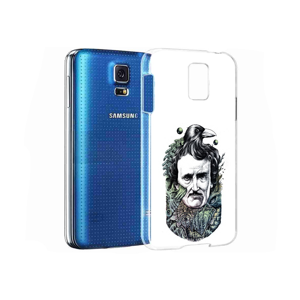 

Чехол MyPads Tocco для Samsung Galaxy S5 Эдгар Аллан с вороном (PT12196.512.203), Прозрачный, Tocco