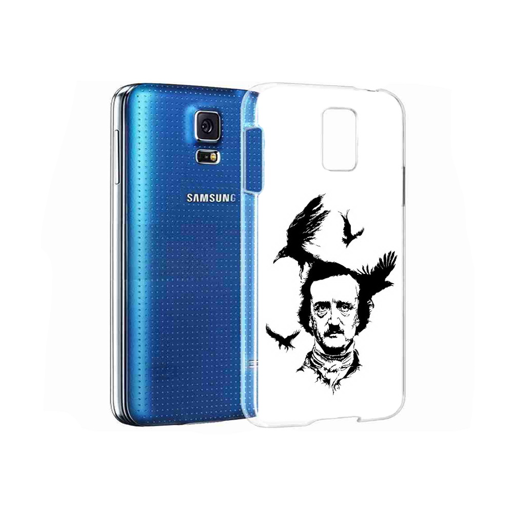 

Чехол MyPads Tocco для Samsung Galaxy S5 Эдгар Аллан черно белый (PT12196.512.204), Прозрачный, Tocco