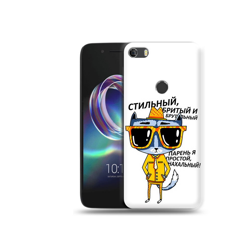 

Чехол MyPads Tocco для Alcatel Idol 5 стильный кот, Прозрачный, Tocco