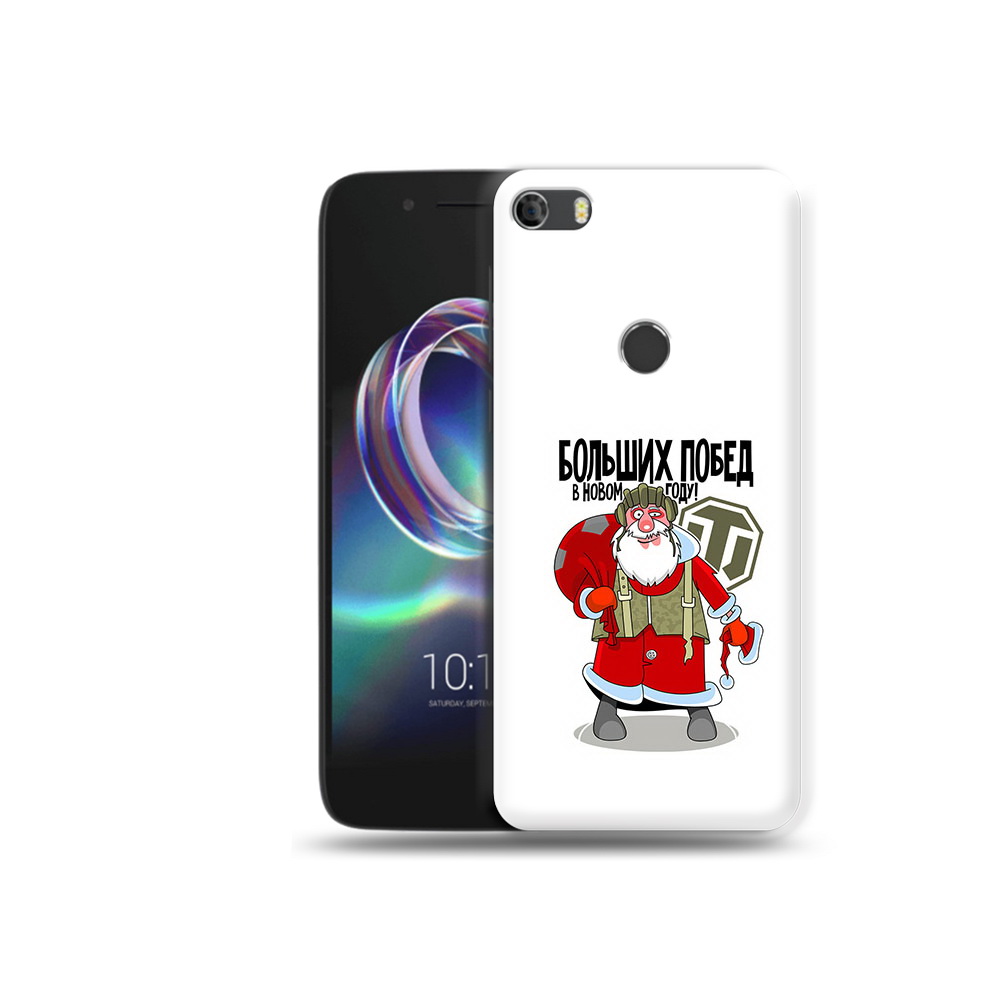 

Чехол MyPads Tocco для Alcatel Idol 5 Дед мороз и World of Tanks, Прозрачный, Tocco