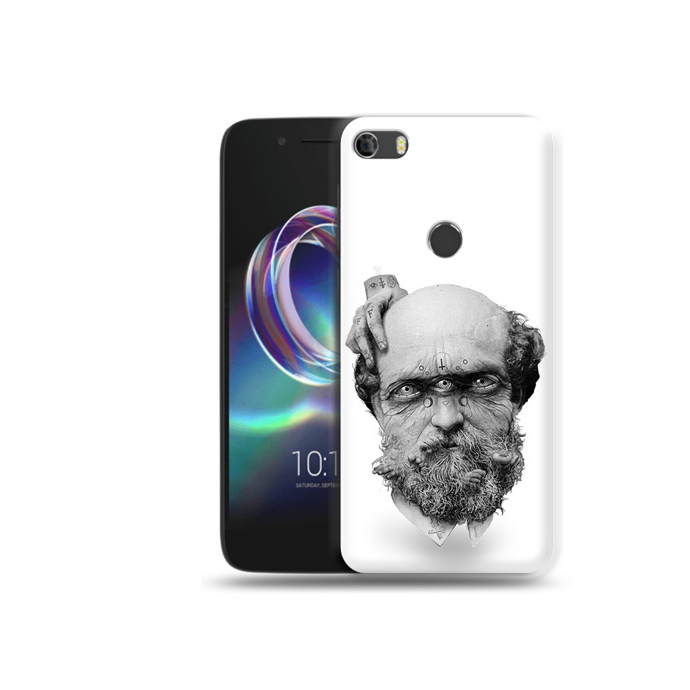 

Чехол MyPads Tocco для Alcatel Idol 5 страшный бородатый мужчина абстракция, Прозрачный, Tocco