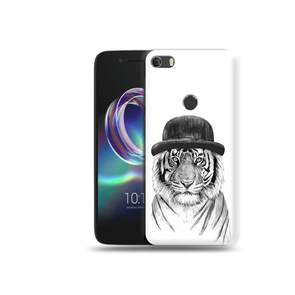 

Чехол MyPads Tocco для Alcatel Idol 5 тигр британец, Прозрачный, Tocco