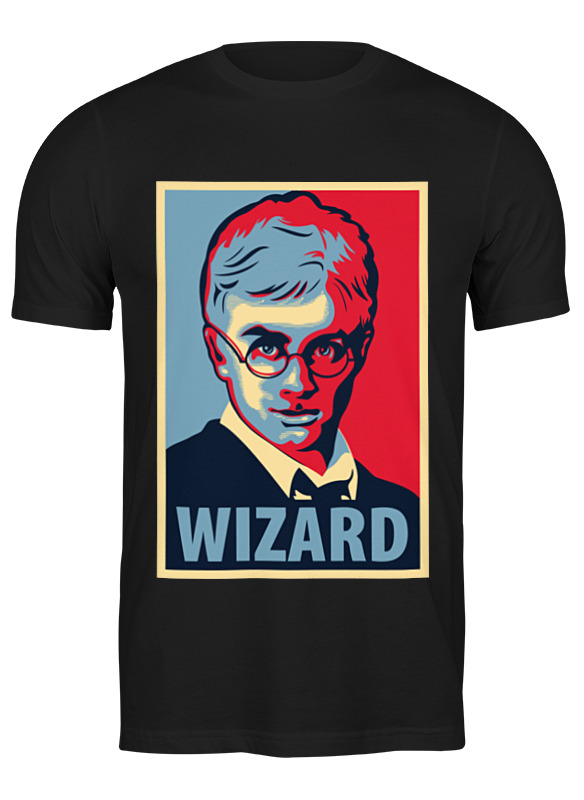 

Футболка мужская Printio Obey wizard черная L, Obey wizard
