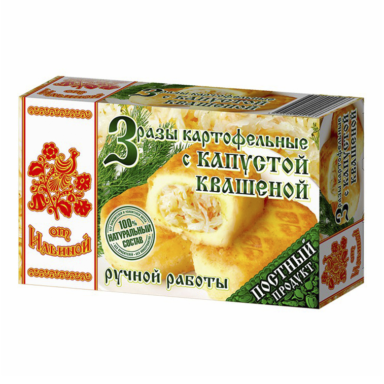 

Зразы картофельные От Ильиной замороженные с квашеной капустой 500 г