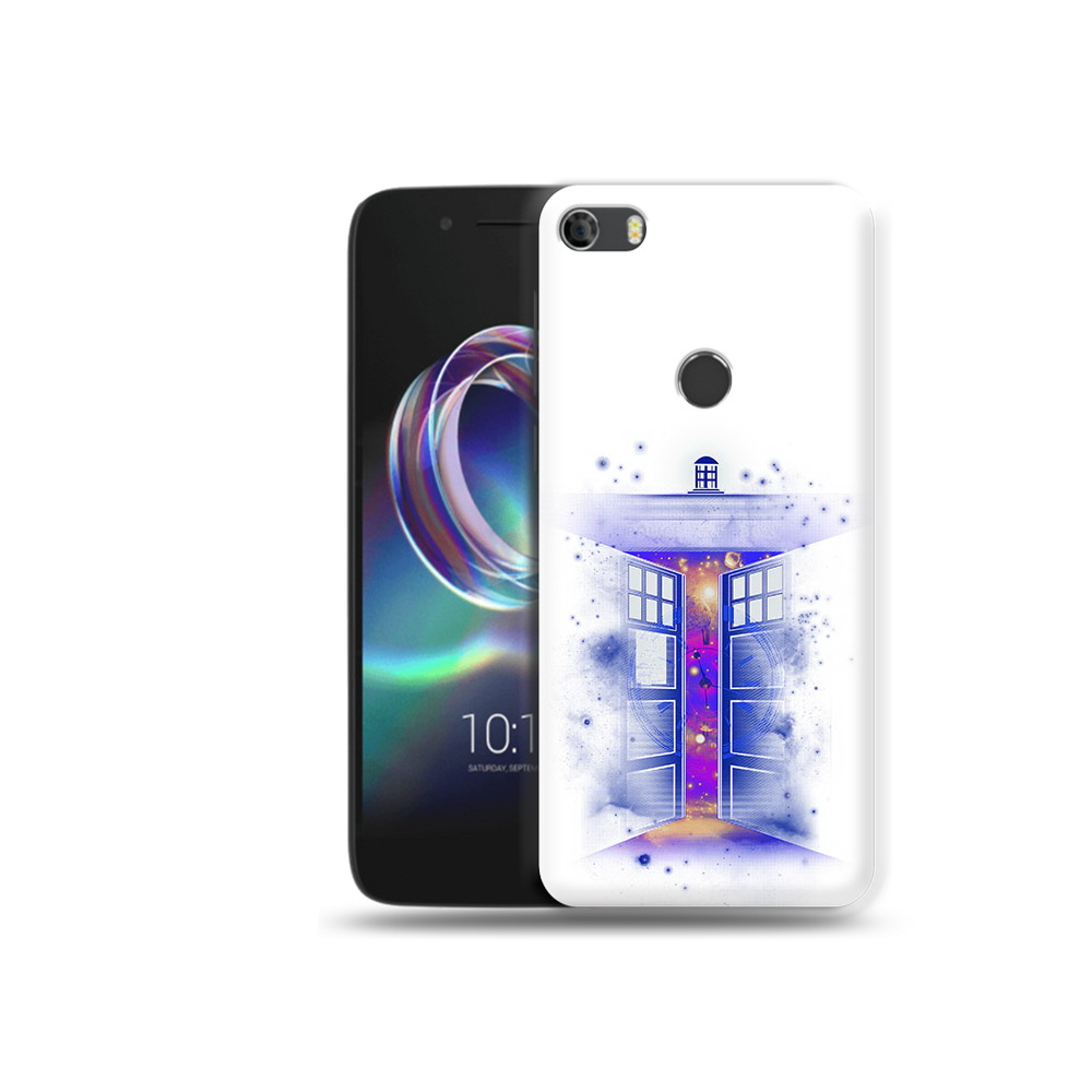 

Чехол MyPads Tocco для Alcatel Idol 5 фиолетовый уголок абстракция, Прозрачный, Tocco