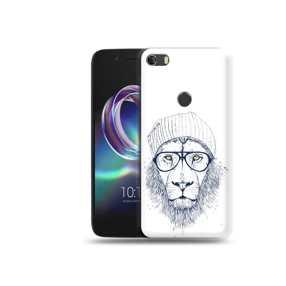 

Чехол MyPads Tocco для Alcatel Idol 5 хиппи лев, Прозрачный, Tocco