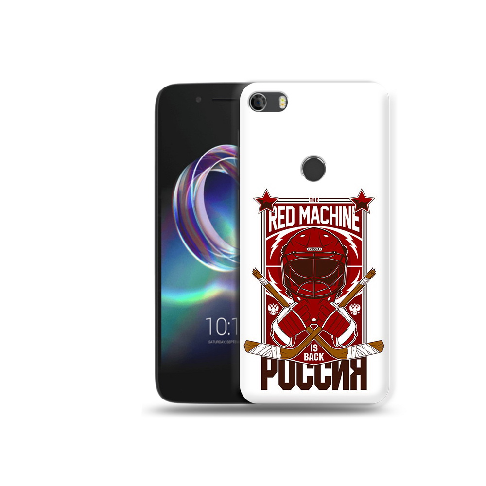 

Чехол MyPads Tocco для Alcatel Idol 5 хоккей россия, Прозрачный, Tocco