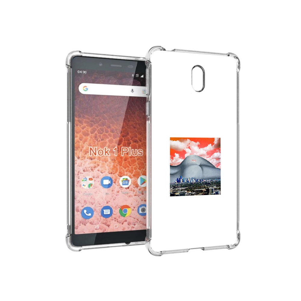 

Чехол MyPads Tocco для Nokia 1 Plus город с девушкой на фоне (PT129147.112.297), Прозрачный, Tocco
