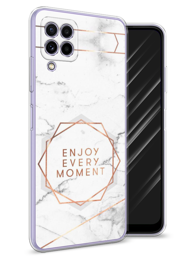 

Чехол Awog на Samsung Galaxy A22 / Самсунг A22 "Enjoy every moment мрамор", Разноцветный, 2103150-7