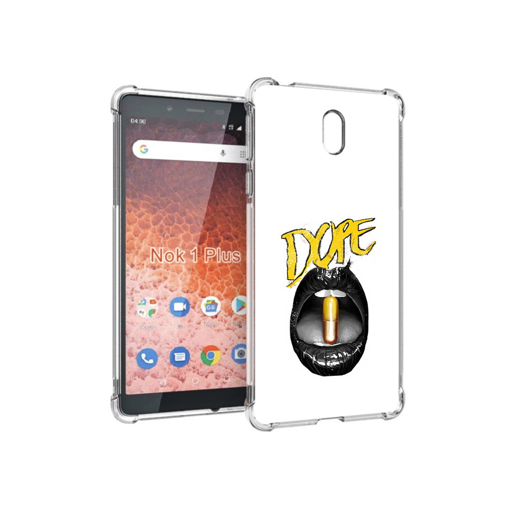 

Чехол MyPads Tocco для Nokia 1 Plus губы (PT129147.112.303), Прозрачный, Tocco