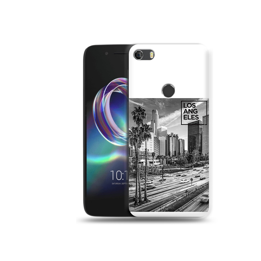 

Чехол MyPads Tocco для Alcatel Idol 5 черно белый лос анджелес, Прозрачный, Tocco