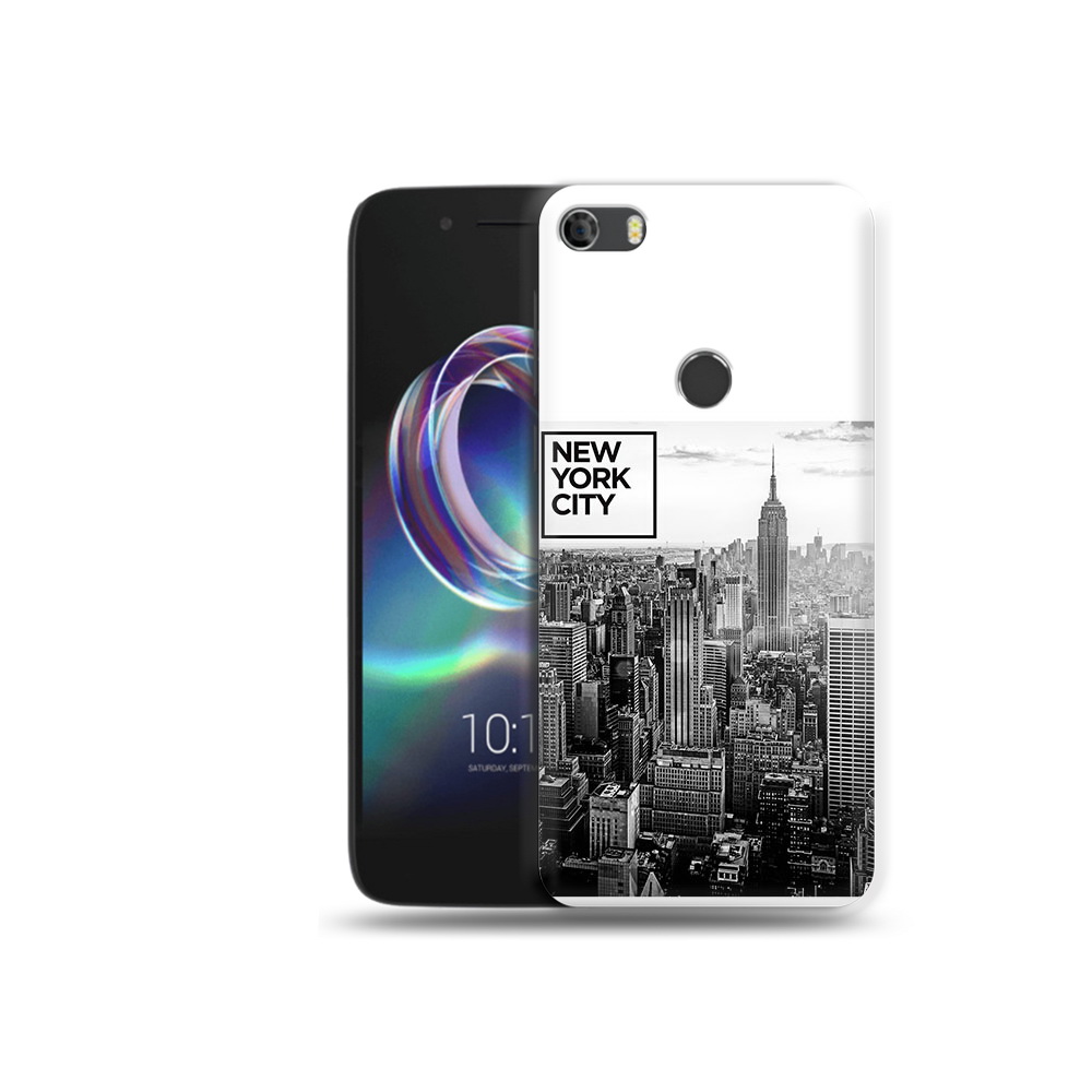 

Чехол MyPads Tocco для Alcatel Idol 5 черно белый ньюерк, Прозрачный, Tocco