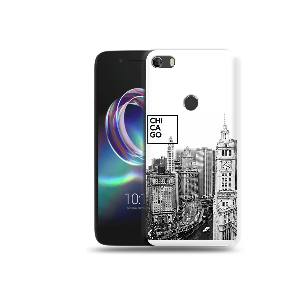 

Чехол MyPads Tocco для Alcatel Idol 5 черно белый чикаго, Прозрачный, Tocco