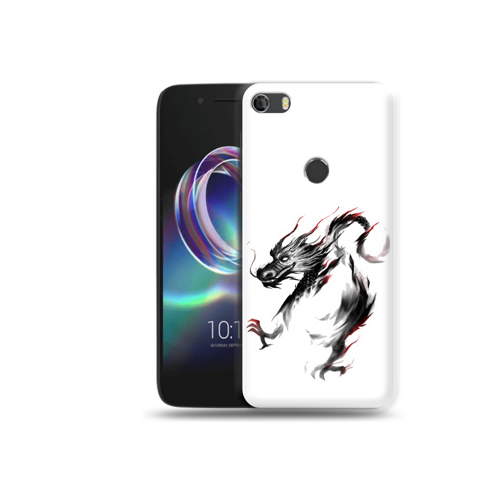 

Чехол MyPads Tocco для Alcatel Idol 5 черный дракон, Прозрачный, Tocco