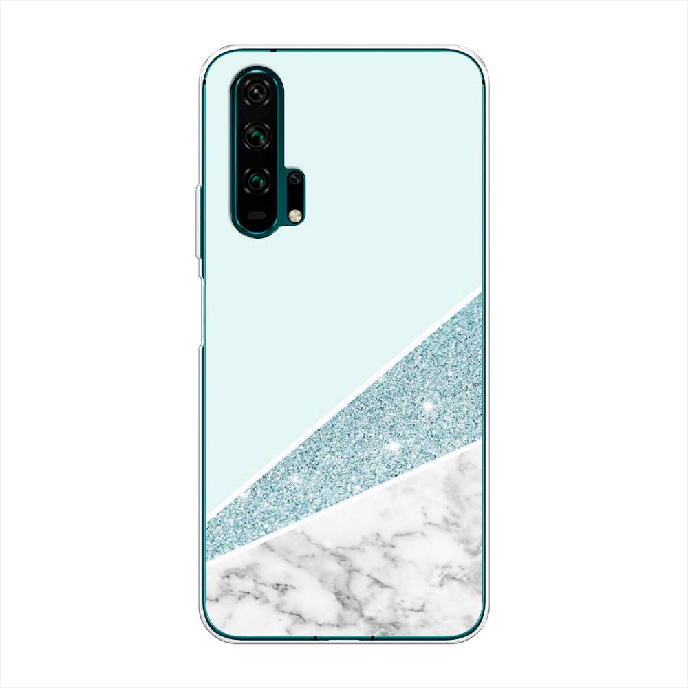 

Чехол Awog на Honor 20 Pro "Мрамор с голубыми блестками", Разноцветный, 69350-3