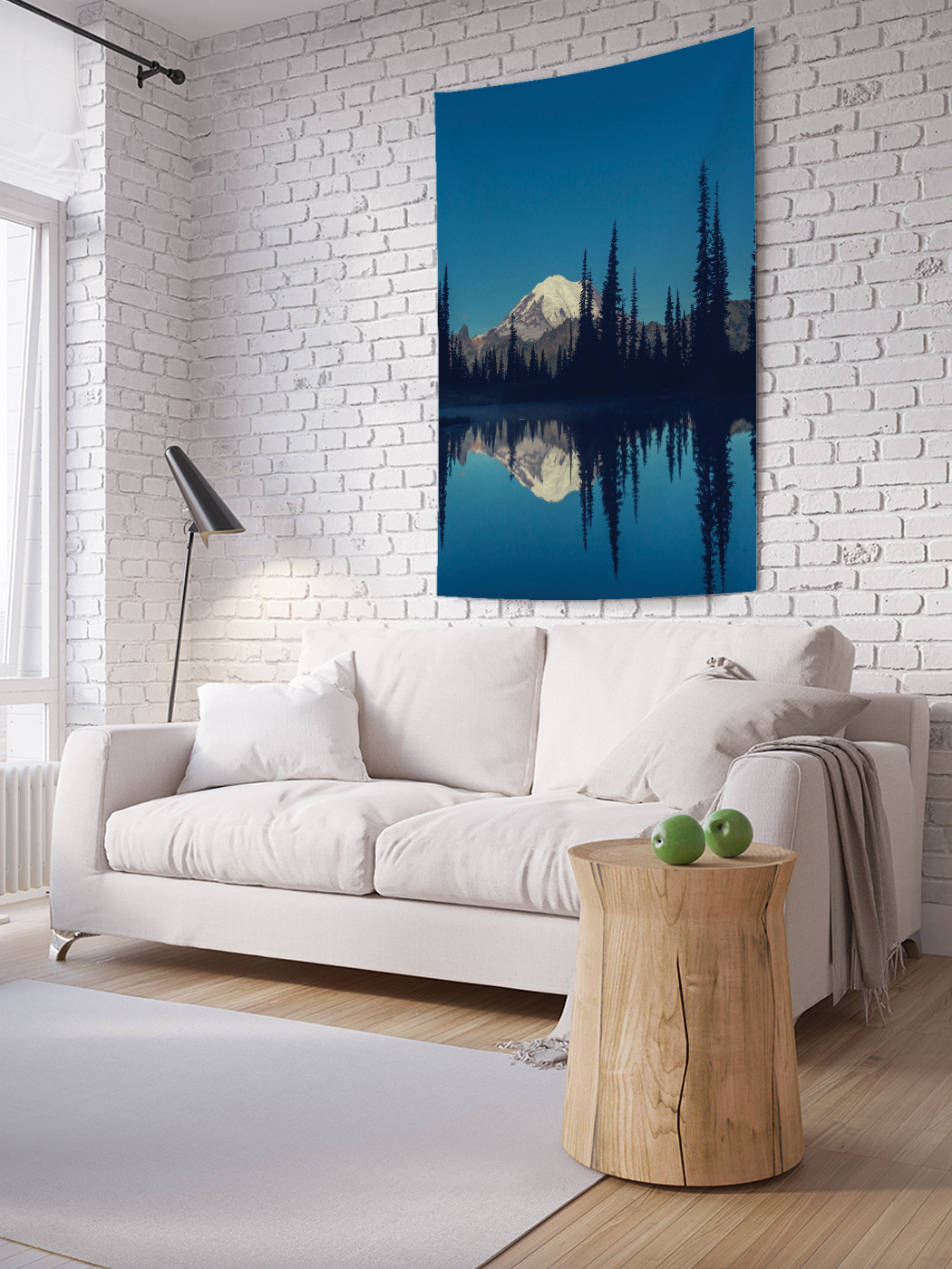 

Вертикальное фотопанно на стену JoyArty Ночное отражение горы 100x150 см, Ночное отражение горы