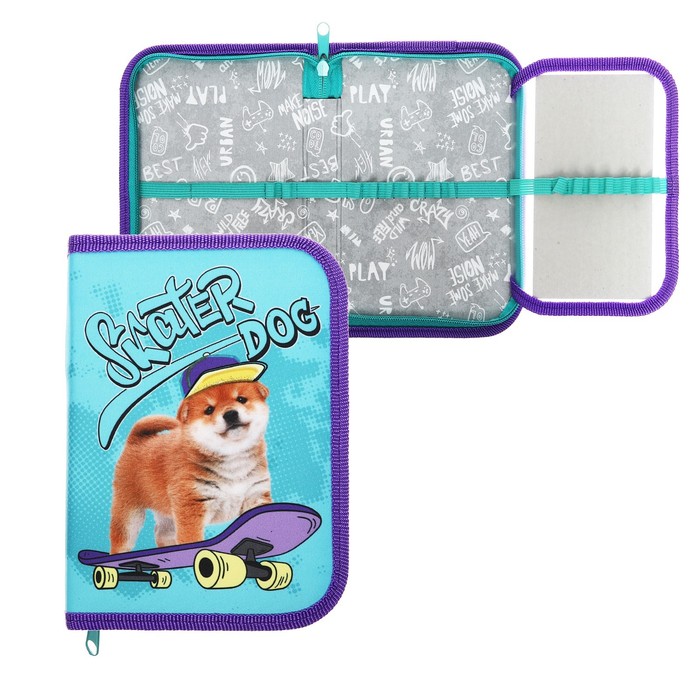 

Пенал Оникс Skater dog 70627, ПКТ 07-20, 130х190 мм, Бирюзовый