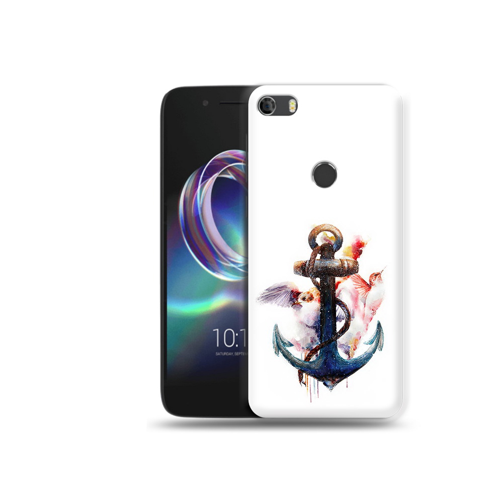 

Чехол MyPads Tocco для Alcatel Idol 5 якорь с птицами, Прозрачный, Tocco