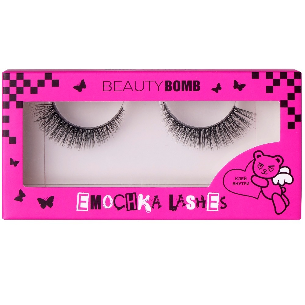 Накладные ресницы Beauty Bomb Emochka Lashes influence beauty жидкая подводка каял для глаз ekso natural идеальные стрелки