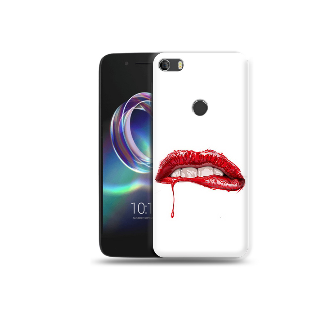 

Чехол MyPads Tocco для Alcatel Idol 5 яркие красные губы, Прозрачный, Tocco