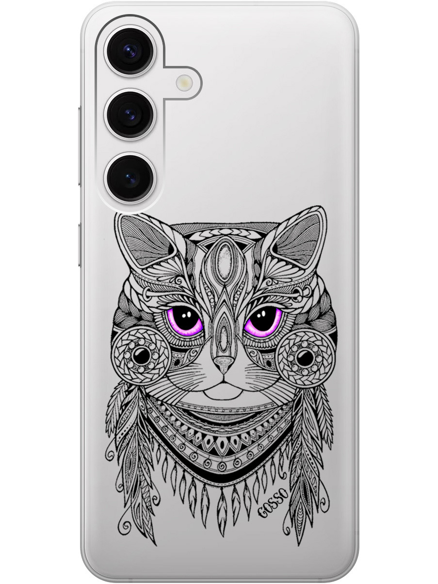 

Силиконовый чехол на Samsung Galaxy S24 с рисунком "Grand Cat" прозрачный, Прозрачный;фиолетовый;черный, 20011913