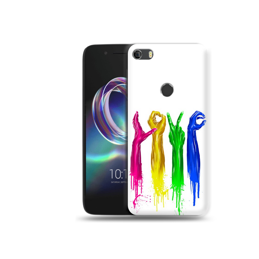 

Чехол MyPads Tocco для Alcatel Idol 5 яркие руки love, Прозрачный, Tocco