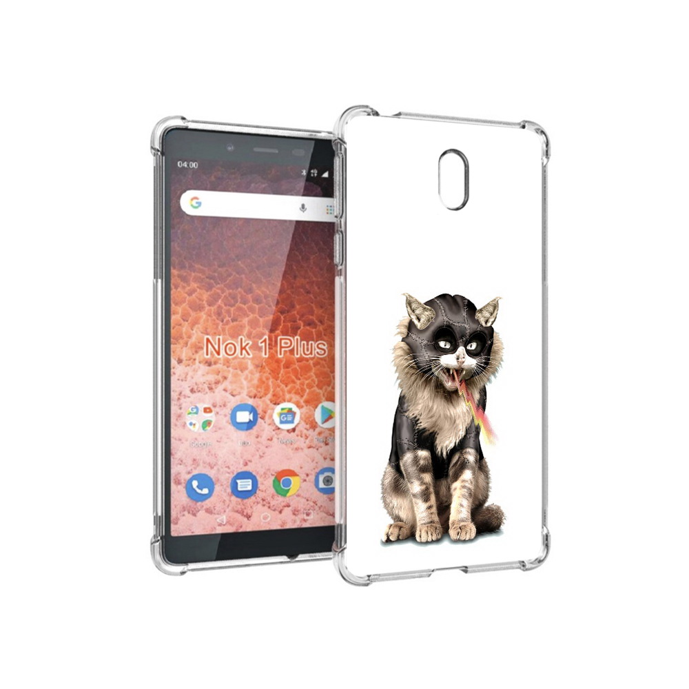 

Чехол MyPads Tocco для Nokia 1 Plus дьяволский кот (PT129147.112.341), Прозрачный, Tocco