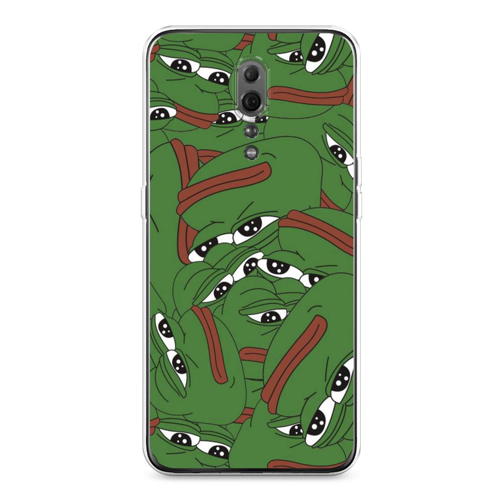 

Чехол Awog на Oppo Reno Z "Печальный frog", Разноцветный, 250950-9