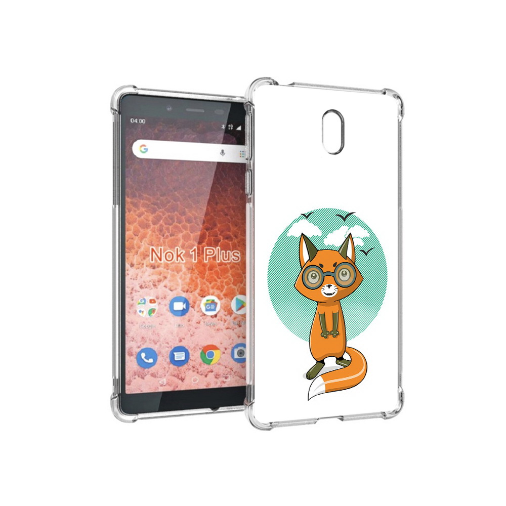 

Чехол MyPads Tocco для Nokia 1 Plus задумчивая лиса (PT129147.112.348), Прозрачный, Tocco