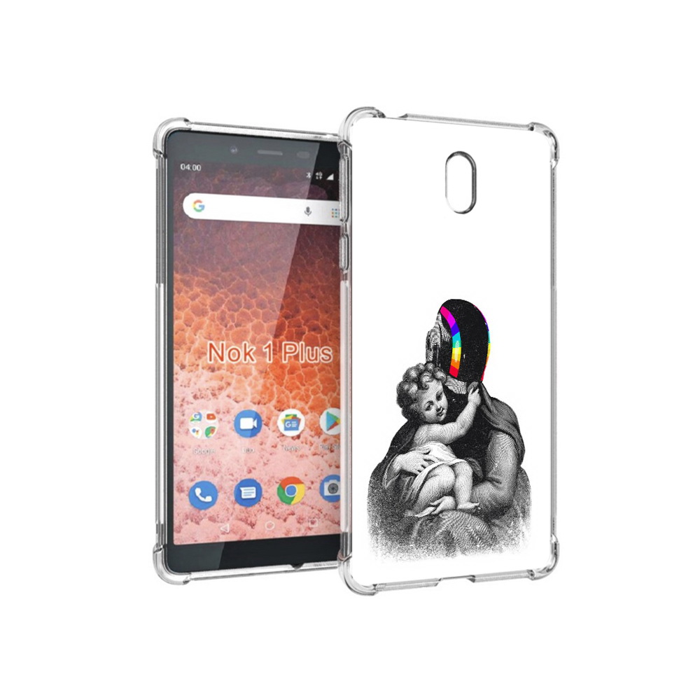 

Чехол MyPads Tocco для Nokia 1 Plus защитник в шлеме (PT129147.112.350), Прозрачный, Tocco