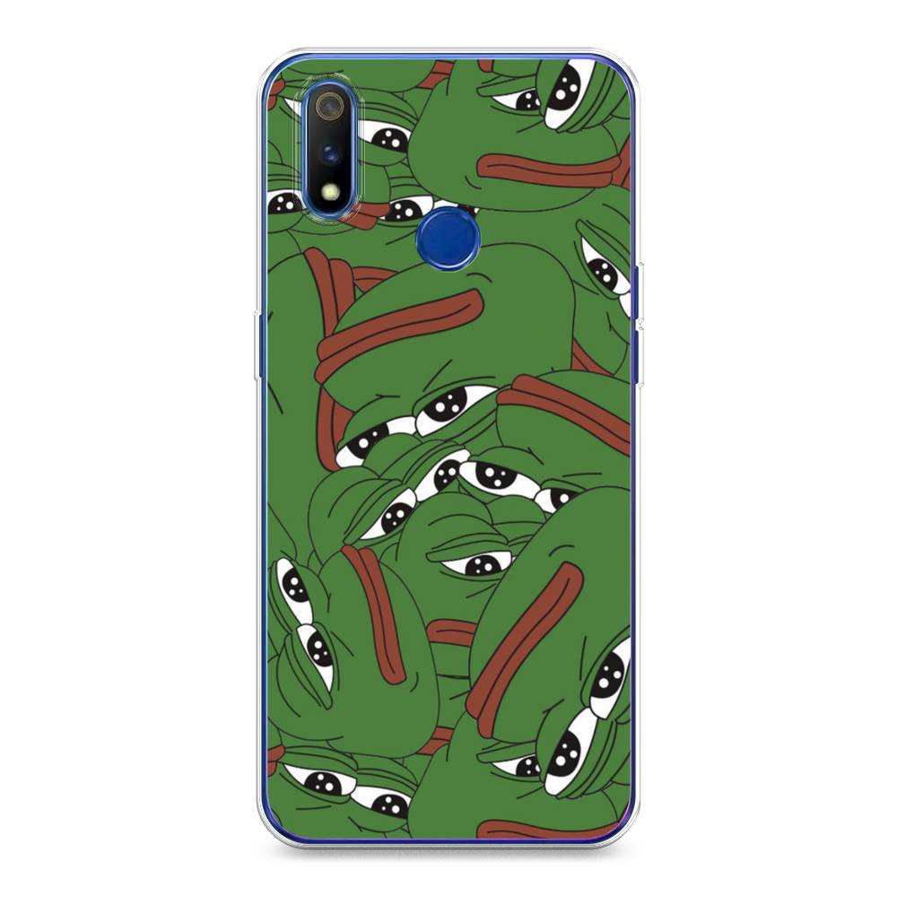 

Чехол Awog на Realme 3 Pro "Печальный frog", Разноцветный, 251250-9