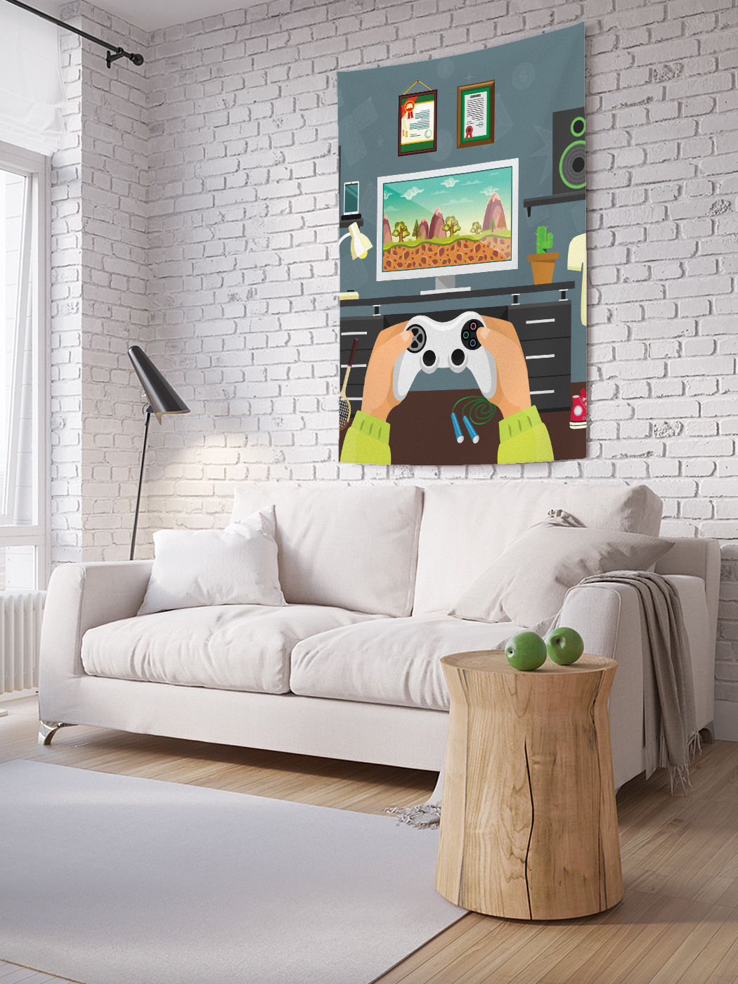 

Вертикальное фотопанно на стену JoyArty Играющий парень 100x150 см, Играющий парень
