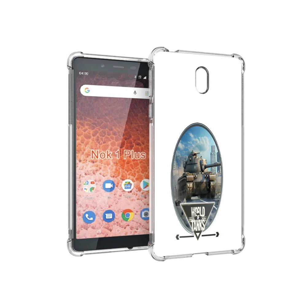 

Чехол MyPads Tocco для Nokia 1 Plus игра с танками (PT129147.112.375), Прозрачный, Tocco
