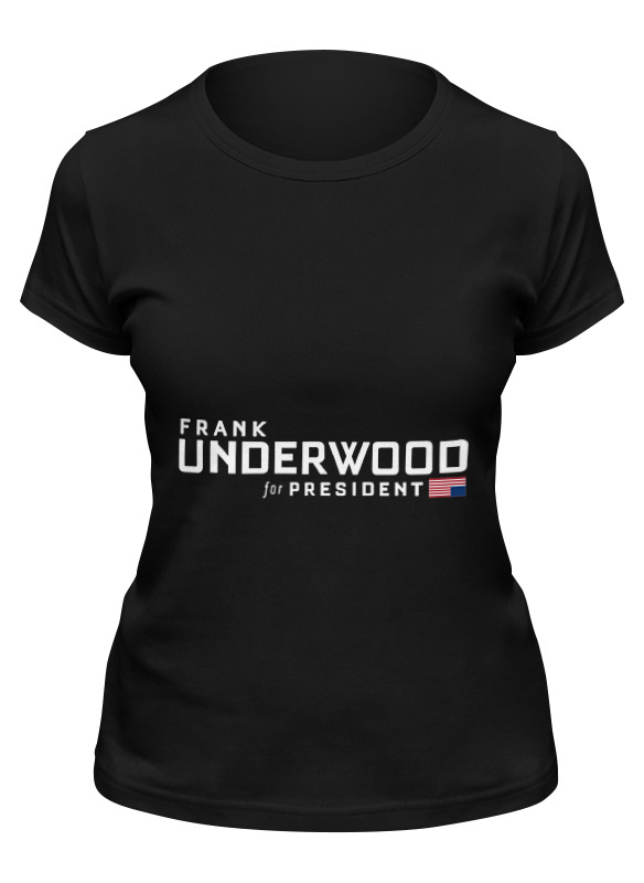 

Футболка женская Printio Frank underwood черная M, Черный, Frank underwood