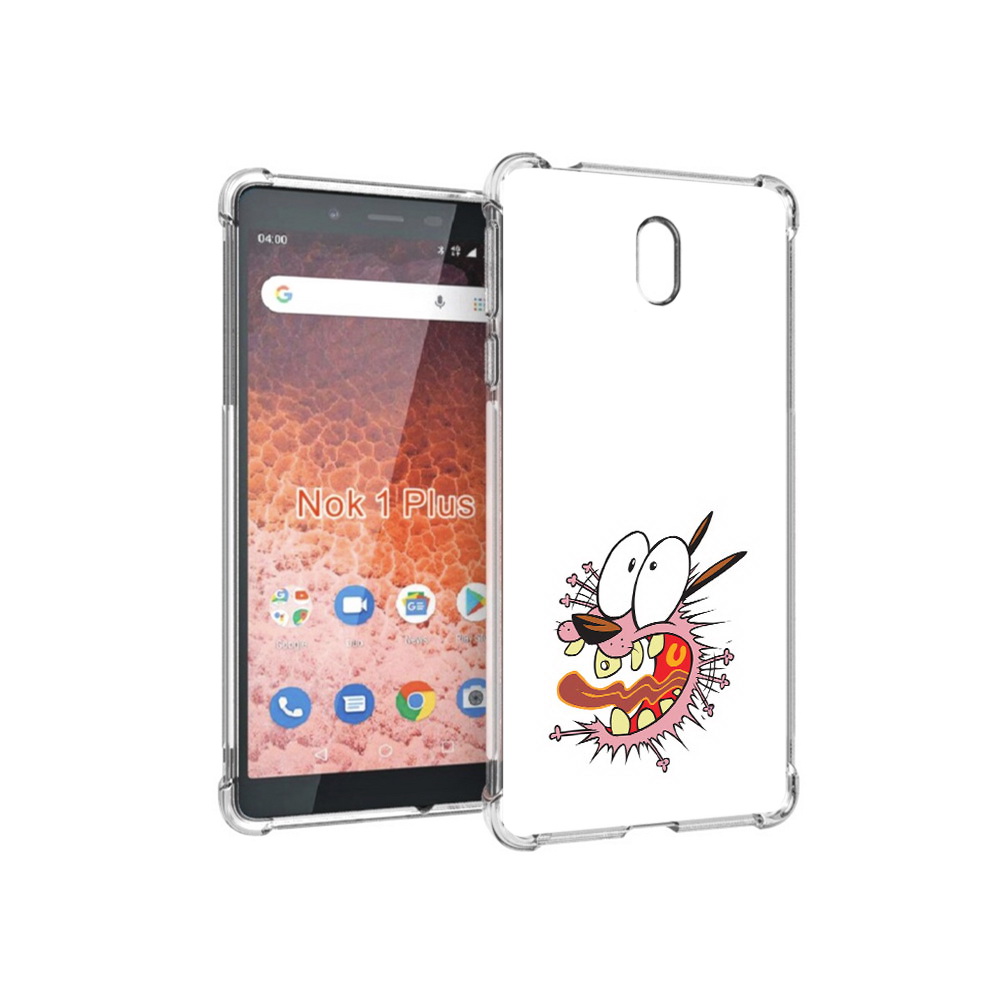 

Чехол MyPads Tocco для Nokia 1 Plus испуганный бобик (PT129147.112.381), Прозрачный, Tocco