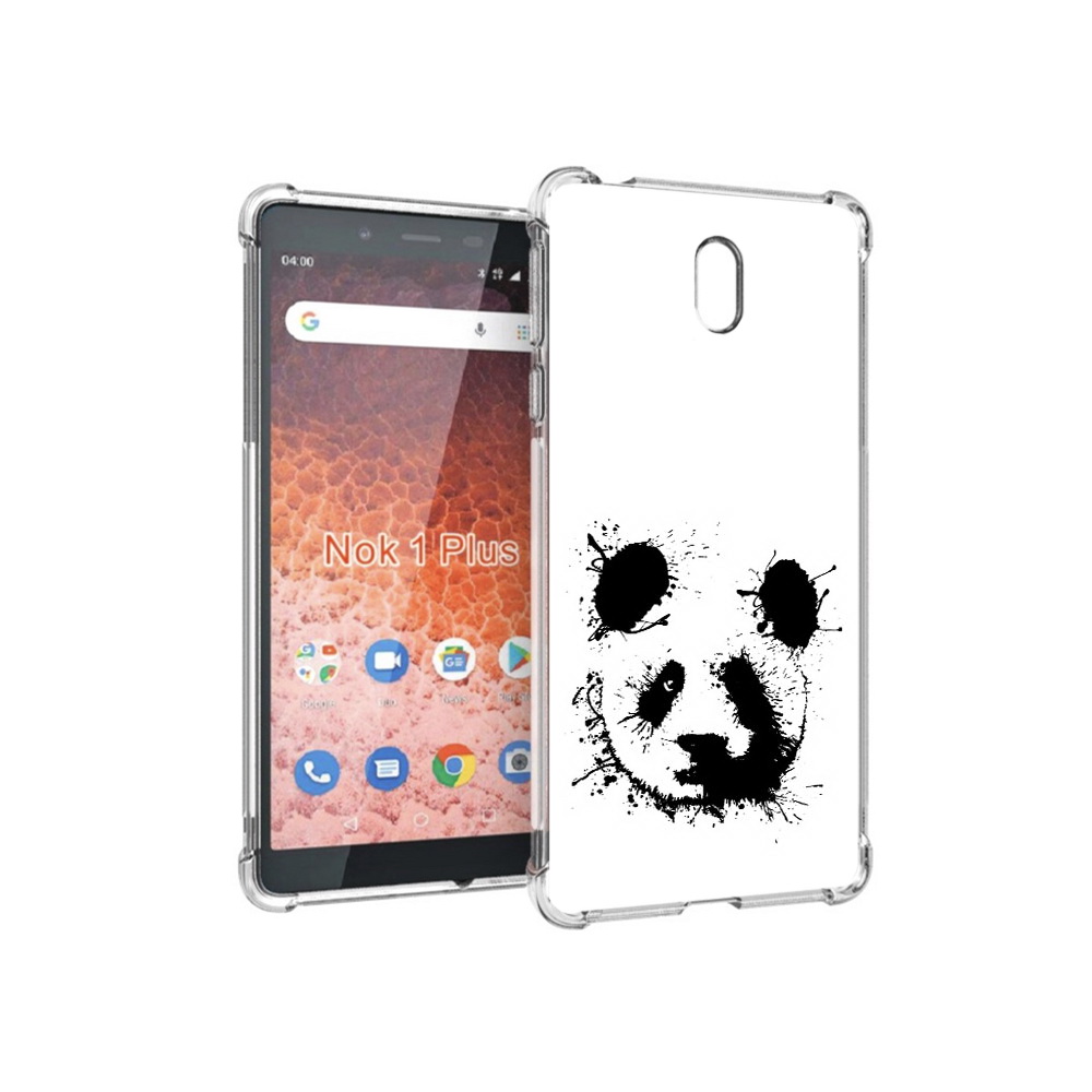 

Чехол MyPads Tocco для Nokia 1 Plus клякса-панда (PT129147.112.389), Прозрачный, Tocco
