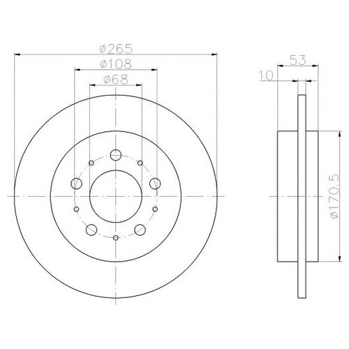 

Тормозной диск задний Hella 8DD355102261