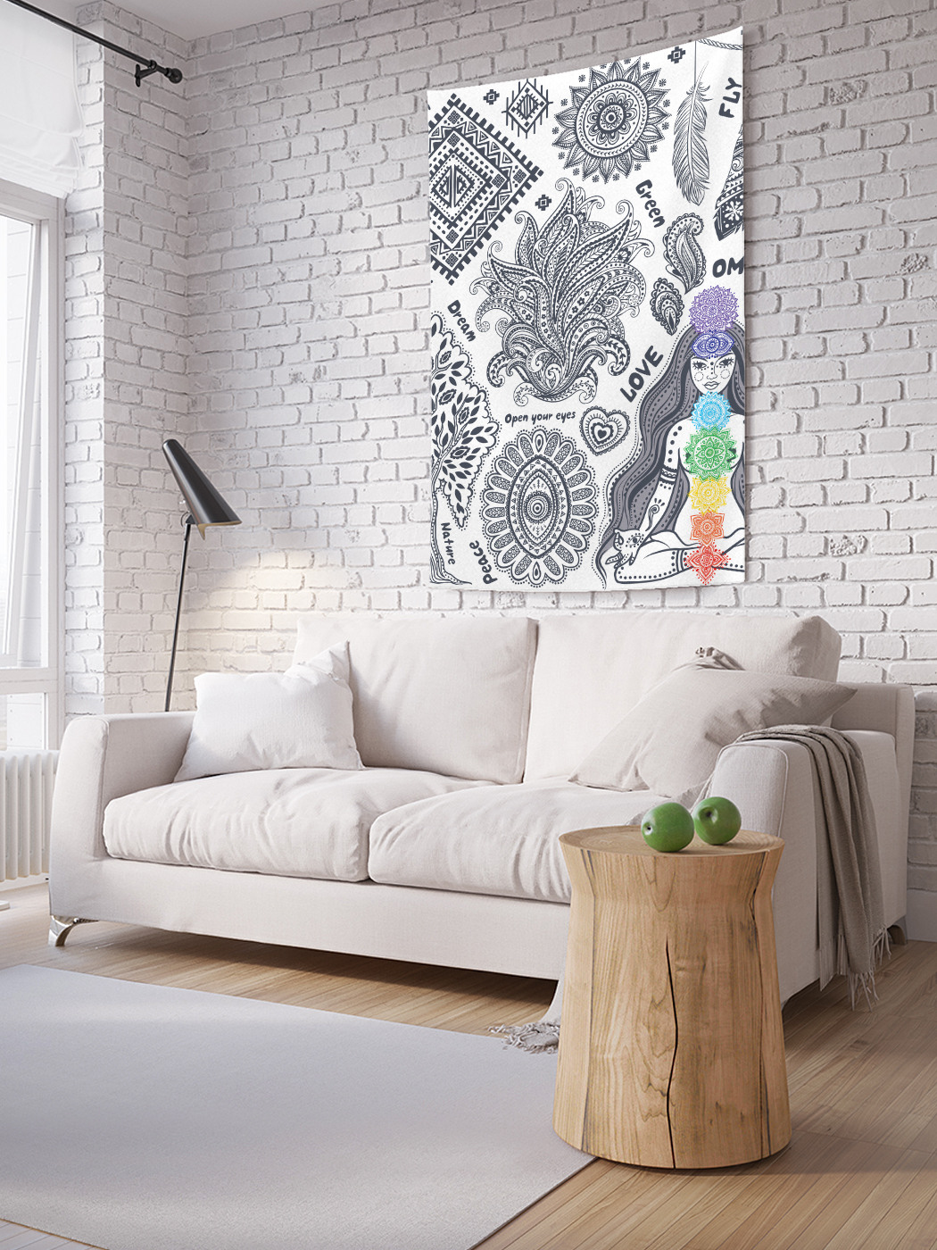 

Вертикальное фотопанно на стену JoyArty Орнаменты йоги 150x200 см, Орнаменты йоги