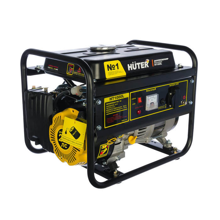 

Электрогенератор Huter HT1000L, 1/1.1 кВт, 4.8 л, 220 В, ручной старт