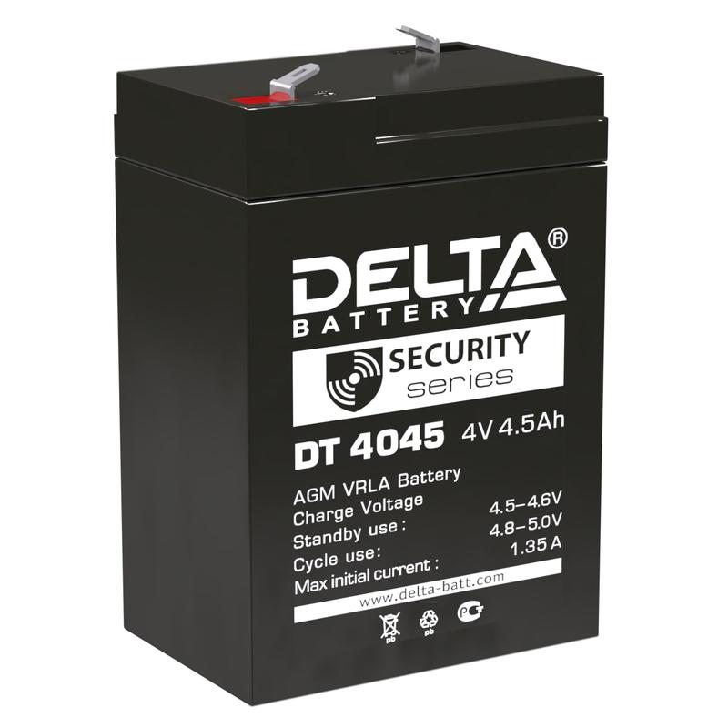 Аккумулятор для прожекторов 4В 4.5А.ч Delta DT 4045 ( 1шт. )