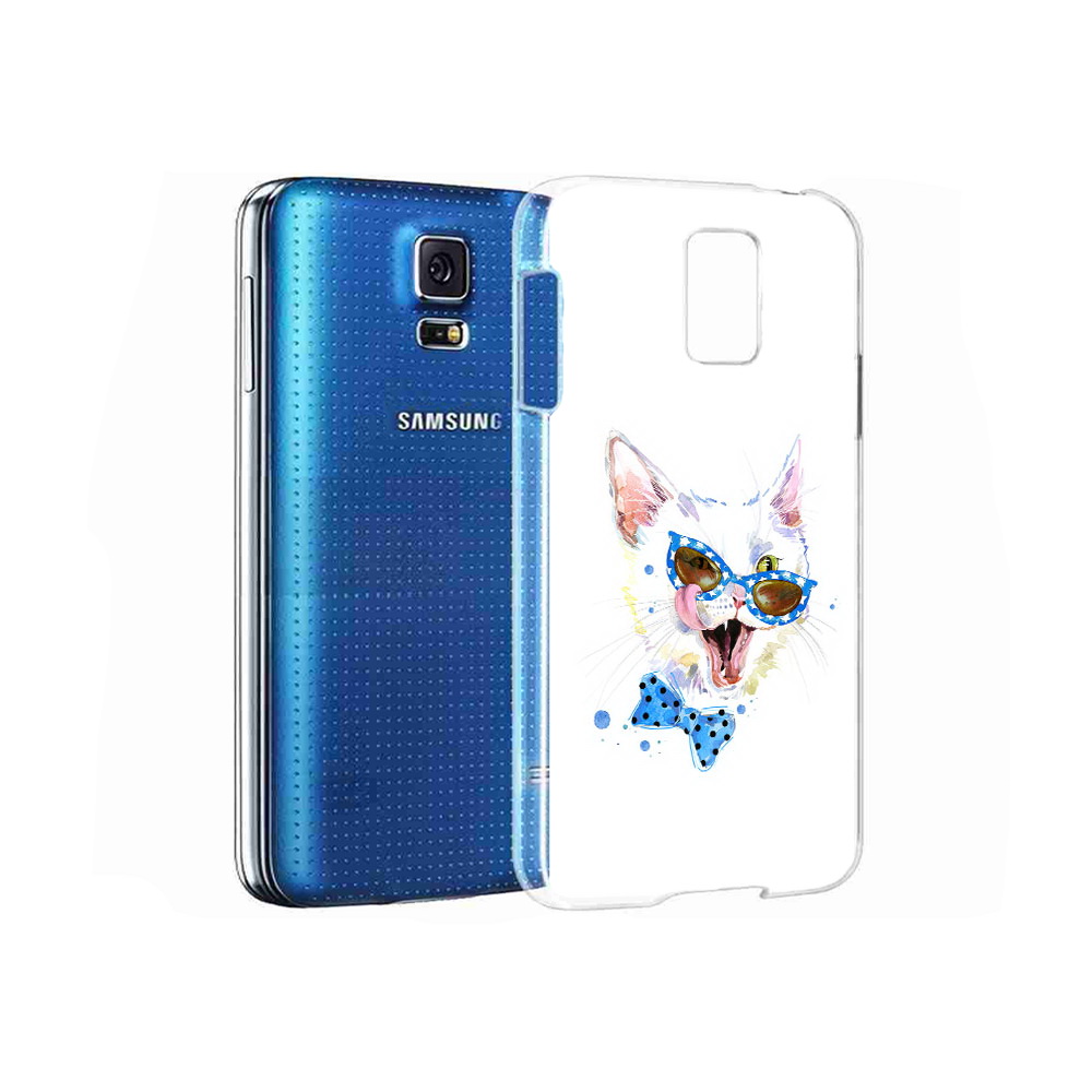 

Чехол MyPads Tocco для Samsung Galaxy S5 белый кот (PT12196.512.229), Прозрачный, Tocco