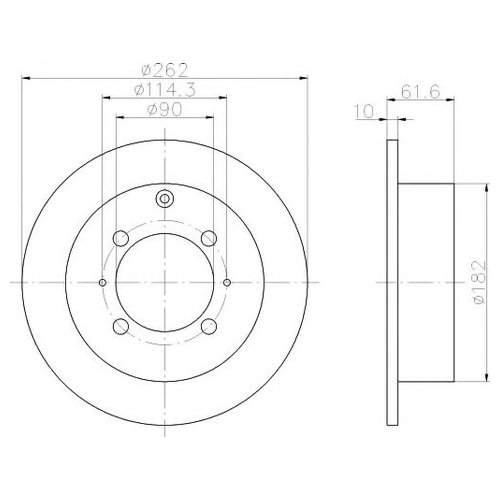 

Тормозной диск задний Hella 8dd355107331
