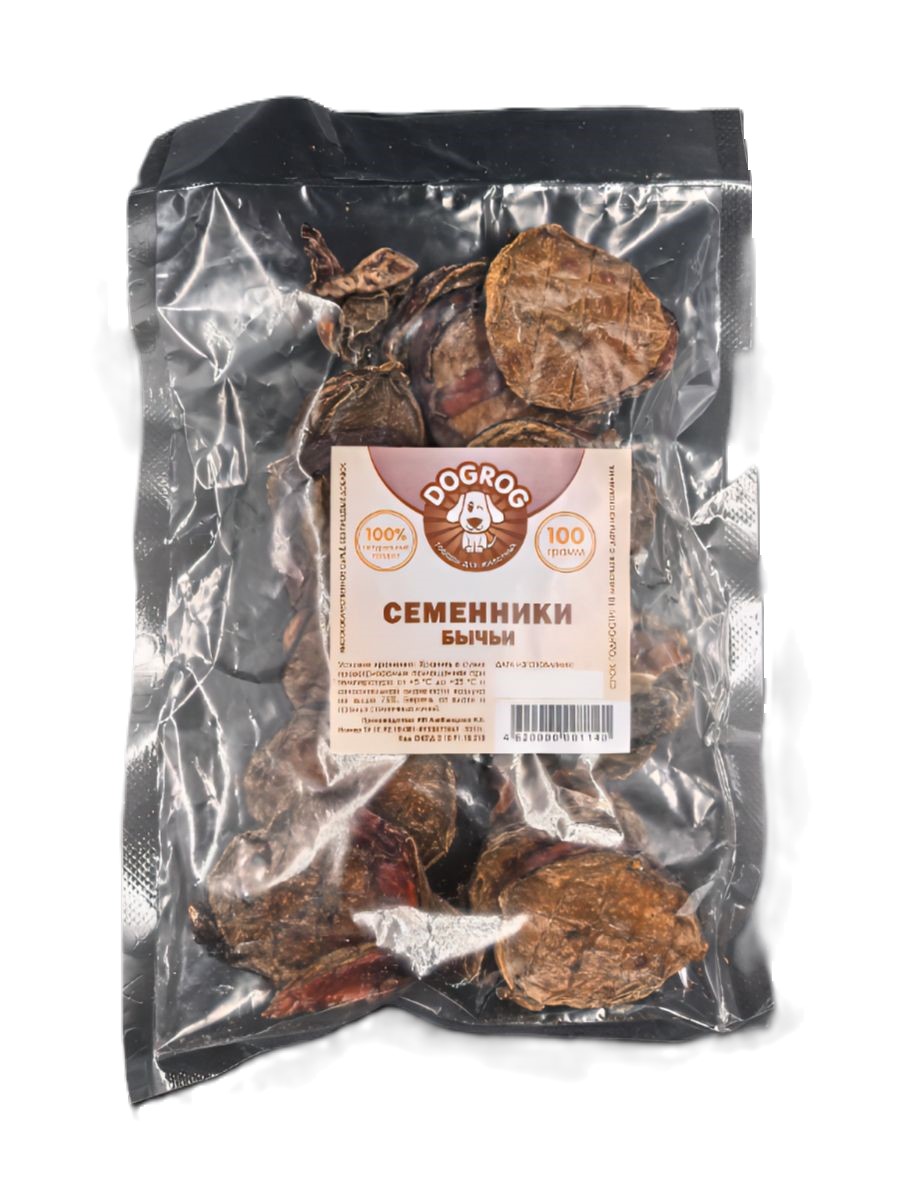 

Семенники бычьи сушеные DOGROG натуральное лакомство для собак, 100 г, lk-3(100gr)111
