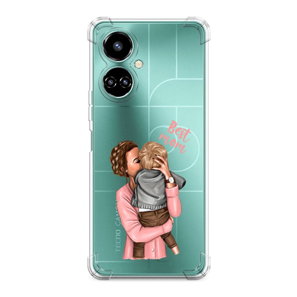 

Противоударный силиконовый чехол "Мама с малышом" на Tecno Camon 19, Разноцветный, 301651-1