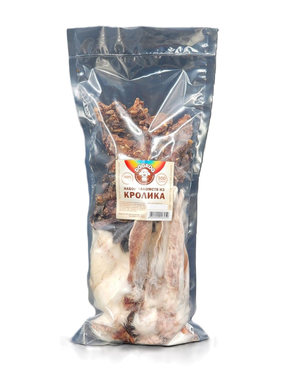 

Ассорти из кроличьих лакомств DOGROG, 300 г, lk-71111